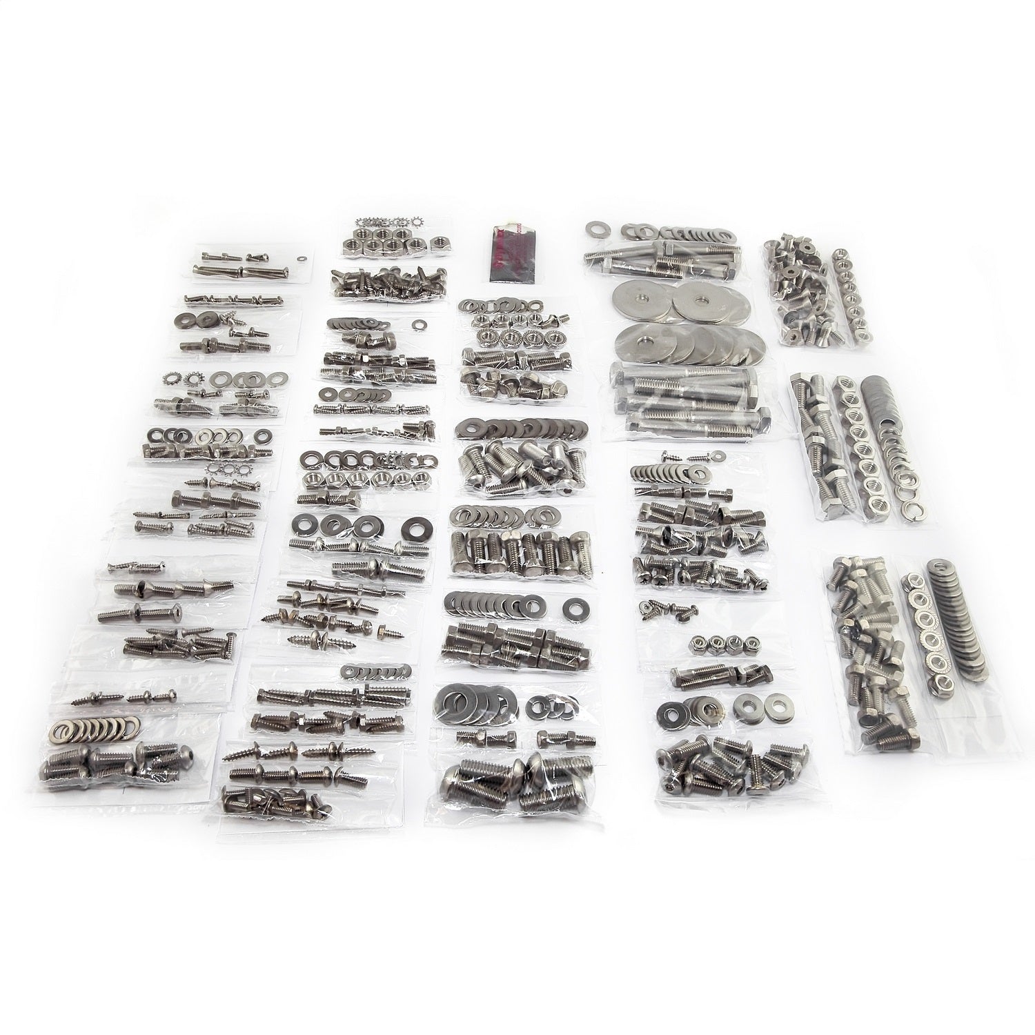 Omix 12215.12 Body Fastener Kit; 703 pc.; Stainless Steel; For Models w/Soft Top; Omix 12215.12