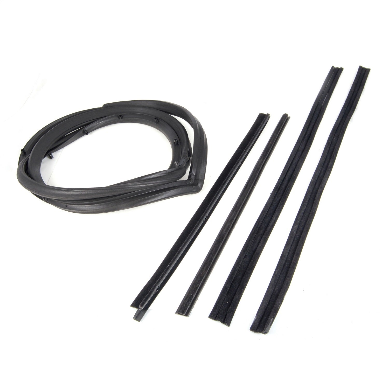 Omix 12303.50 Door Seal Kit; Right; 5 pc.; For Factory Hardtop w/Moveable Vent Window; Rubber; Omix 12303.50