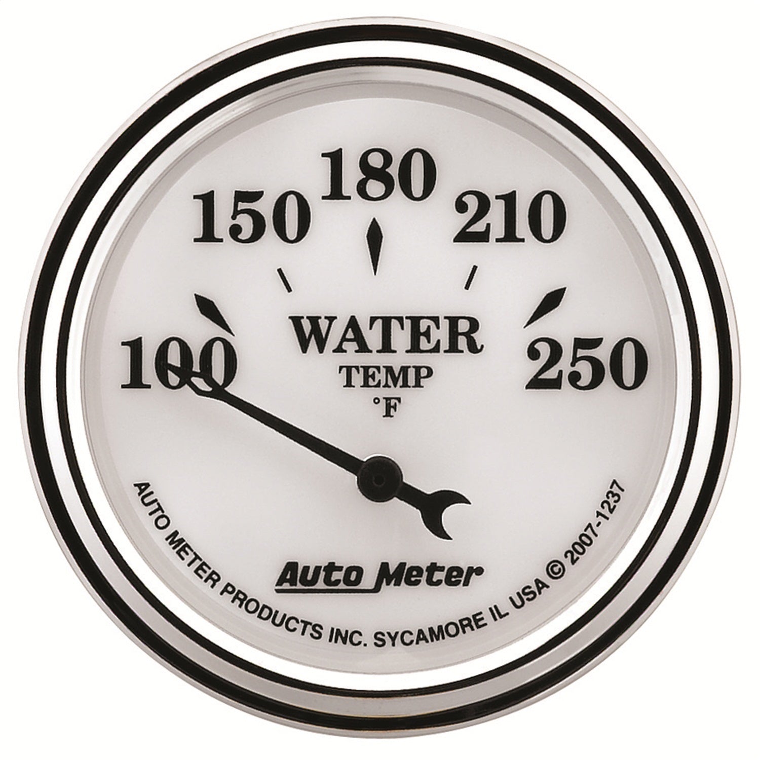 AutoMeter 1237 GAUGE; WATER TEMP; 2 1/16in.; 250deg.F; ELEC; OLD TYME WHITE II AutoMeter 1237