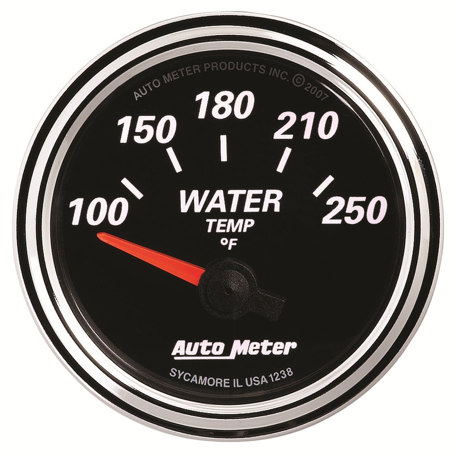AutoMeter 1238 GAUGE; WATER TEMP; 2 1/16in.; 250deg.F; ELEC; DESIGNER BLACK II AutoMeter 1238