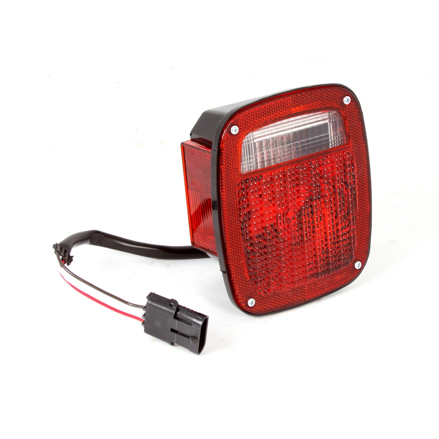Omix 12403.47 Tail Light Assembly; Left; Black Housing; Omix 12403.47
