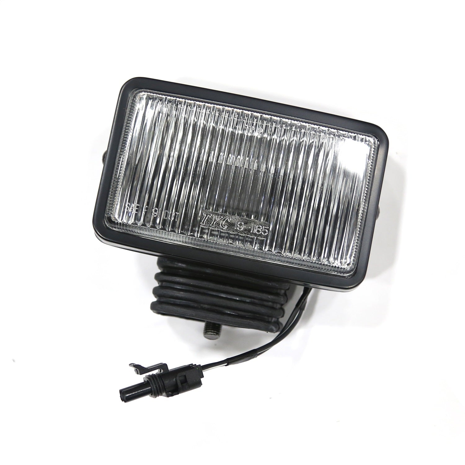 Omix 12407.18 Fog Light; Left Or Right; Clear; Sold Individually; Black Housing; Omix 12407.18