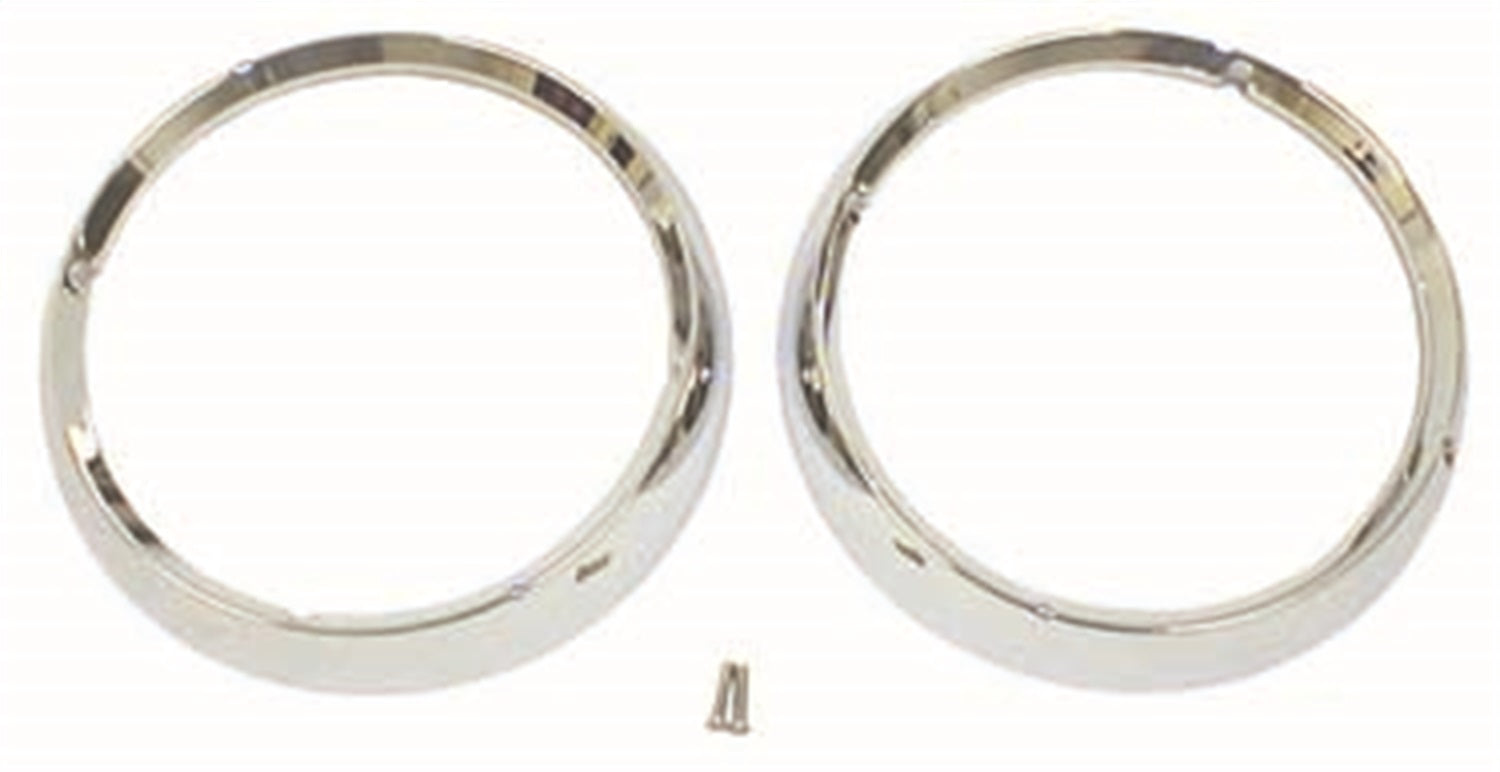 Omix 12419.04 Headlight Bezel Kit; Left or Right; Chrome; Omix 12419.04