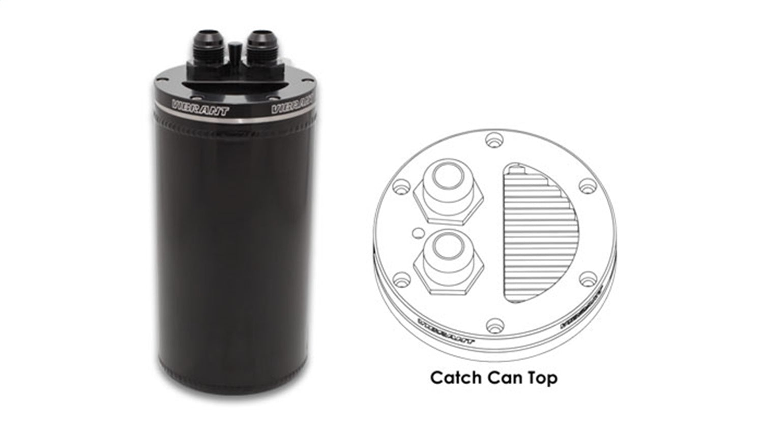 Vibrant Performance 12695 4 in. O.D. 6061 Aluminum Catch Can Vibrant Performance 12695
