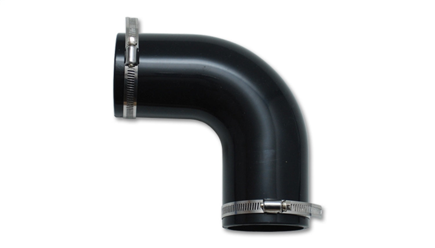 Vibrant Performance 12721 Non-Reinforced 90 Degree Silicone Elbow; 3.5 in. ID x 5 in. Tall; Black; Vibrant Performance 12721