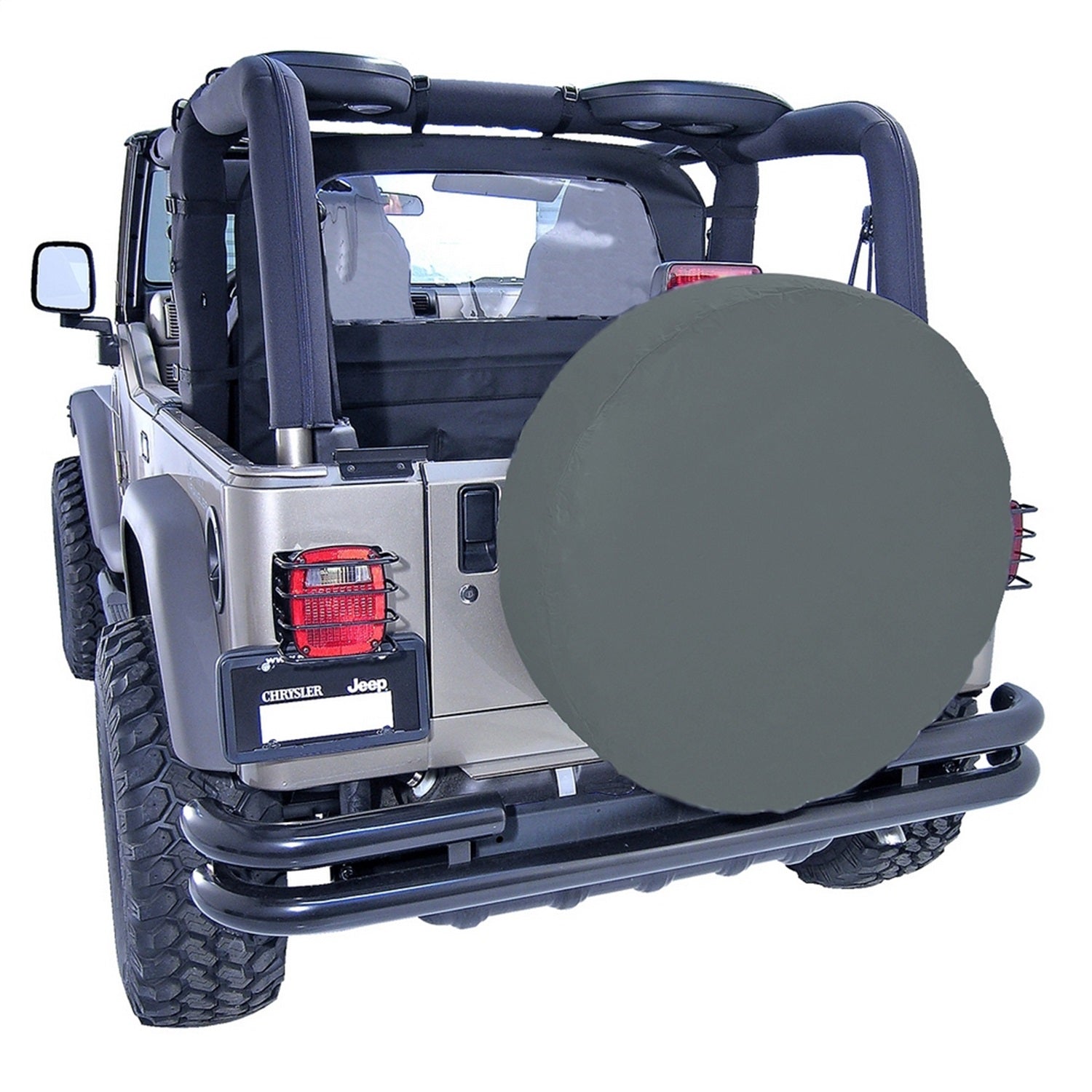 Rugged Ridge 12801.15 Spare Tire Cover; 27-29 in. Tire Diameter; Denim Black; Rugged Ridge 12801.15