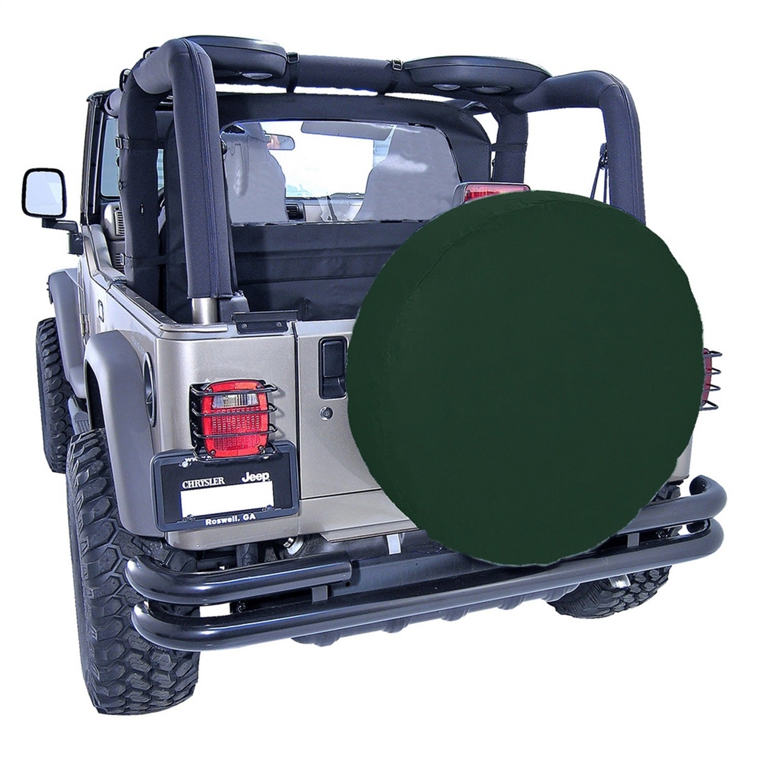 Rugged Ridge 12801.36 Spare Tire Cover; 27-29 in. Tire Diameter; Diamond Khaki; Rugged Ridge 12801.36