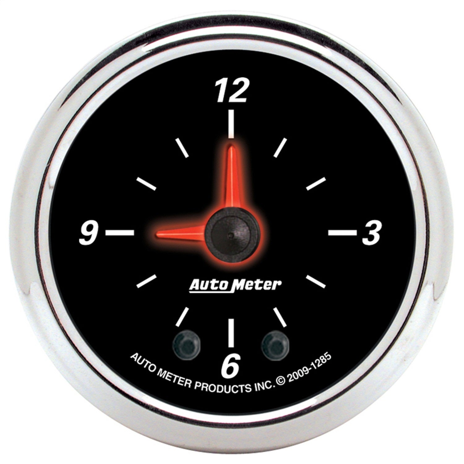 AutoMeter 1285 GAUGE; CLOCK; 2 1/16in.; 12HR; ANALOG; DESIGNER BLACK II AutoMeter 1285