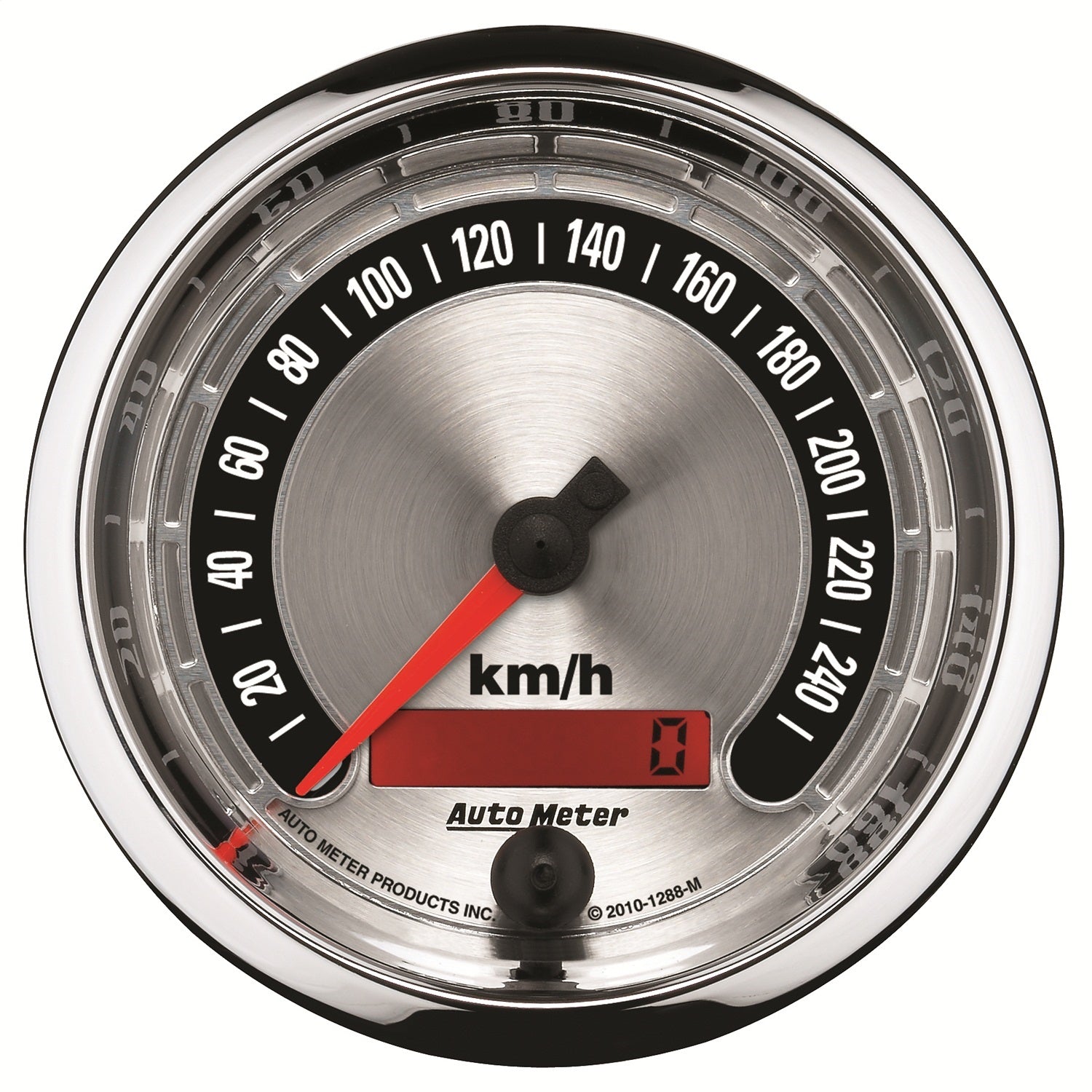 AutoMeter 1288-M GAUGE; SPEEDO.; 3 3/8in.; 260KM/H; ELEC. PROGRAMMABLE; AMERICAN MUSCLE AutoMeter 1288-M