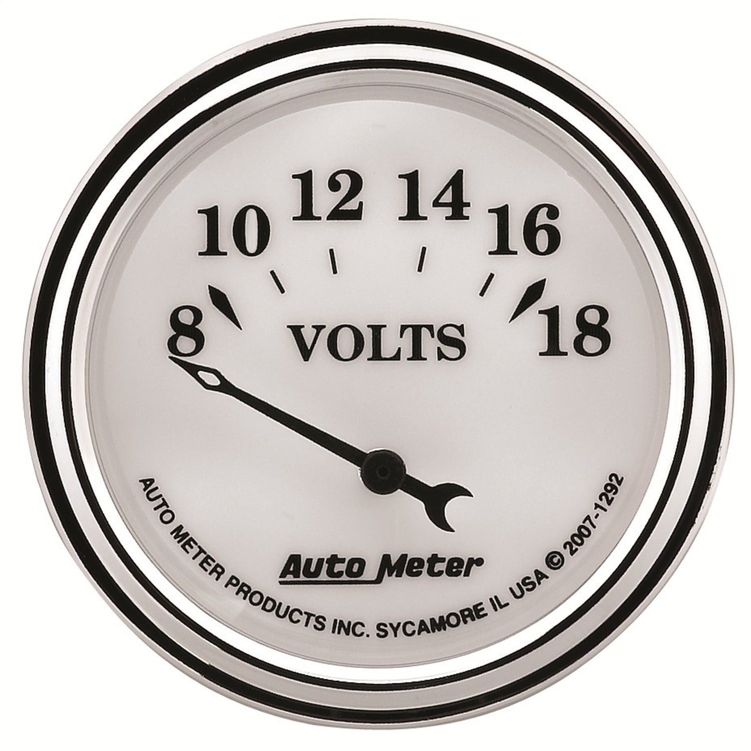 AutoMeter 1292 GAUGE; VOLTMETER; 2 1/16in.; 18V; ELEC; OLD TYME WHITE II AutoMeter 1292