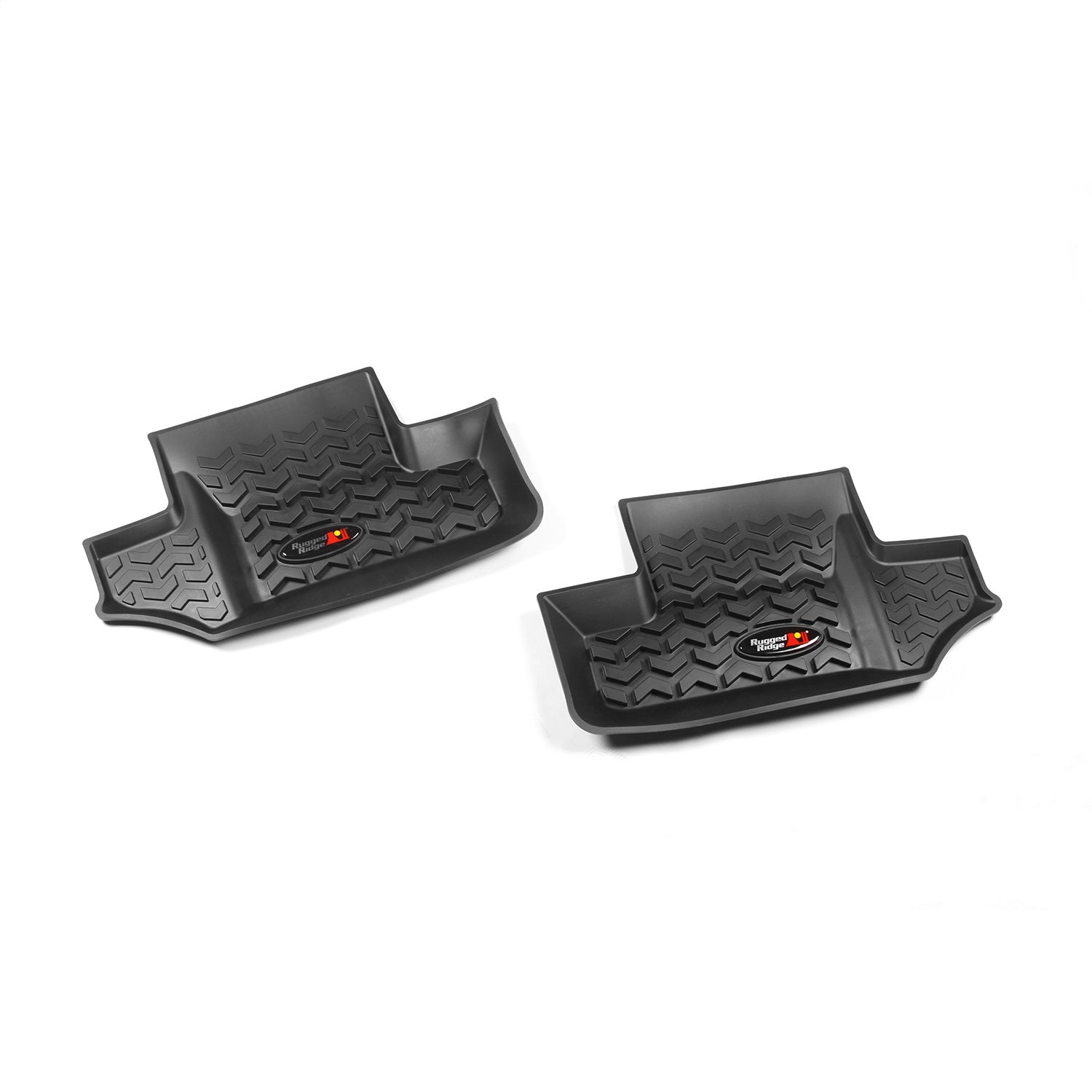 Rugged Ridge 12950.02 All Terrain Floor Liner; Rear; Pair; Black; Rugged Ridge 12950.02