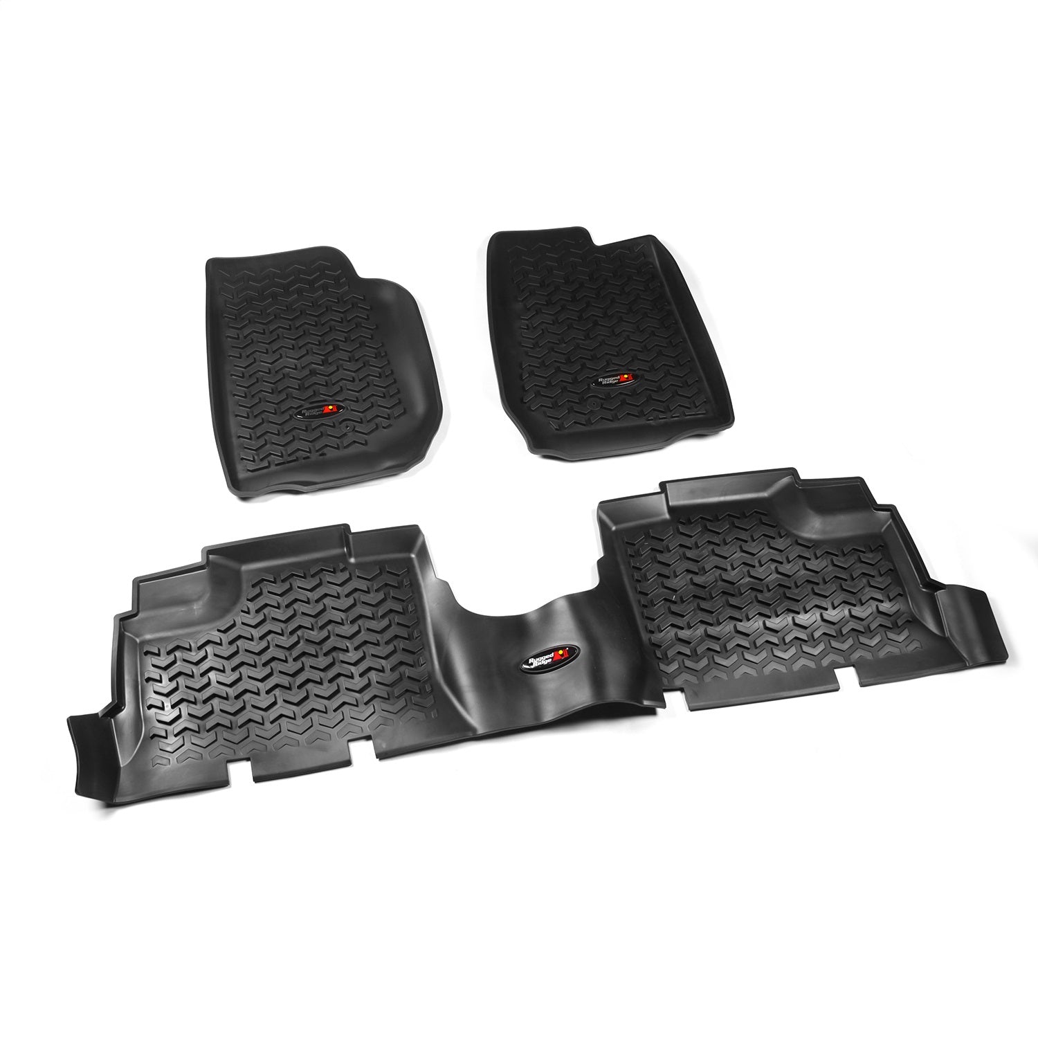 Rugged Ridge 12987.01 All Terrain Floor Liner; Rear; Black; PVC; Textured; Rugged Ridge 12987.01
