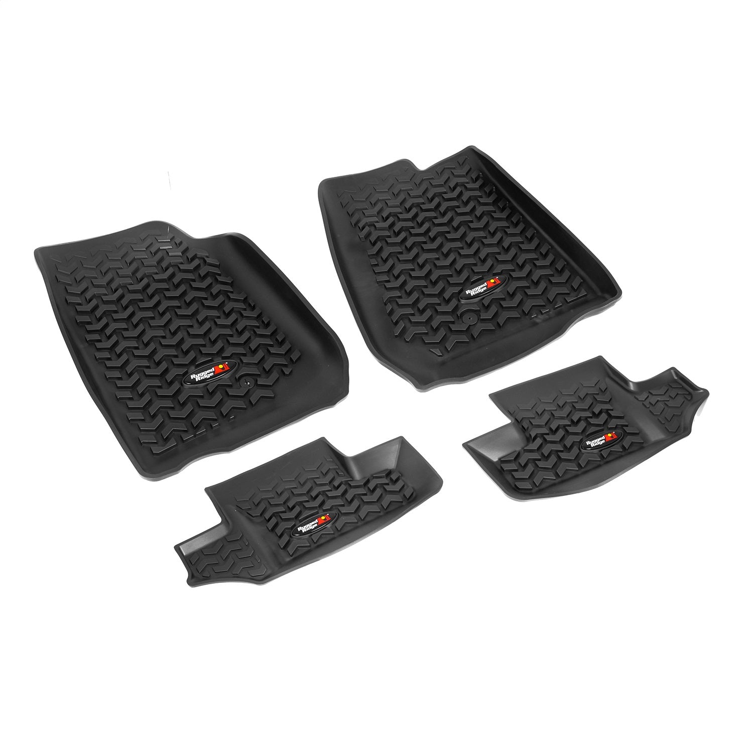 Rugged Ridge 12987.02 All Terrain Floor Liner; Rear; PVC; Black; Textured; Rugged Ridge 12987.02
