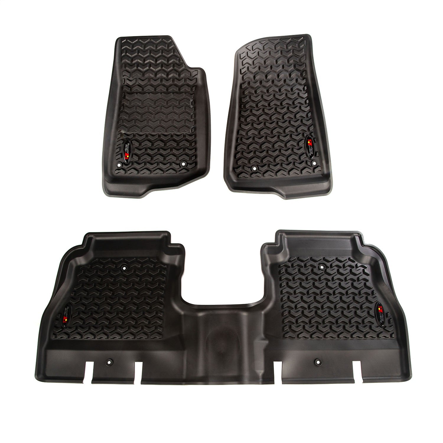 Rugged Ridge 12987.05 Floor Liner Kit; Front/Rear; Black; Rugged Ridge 12987.05