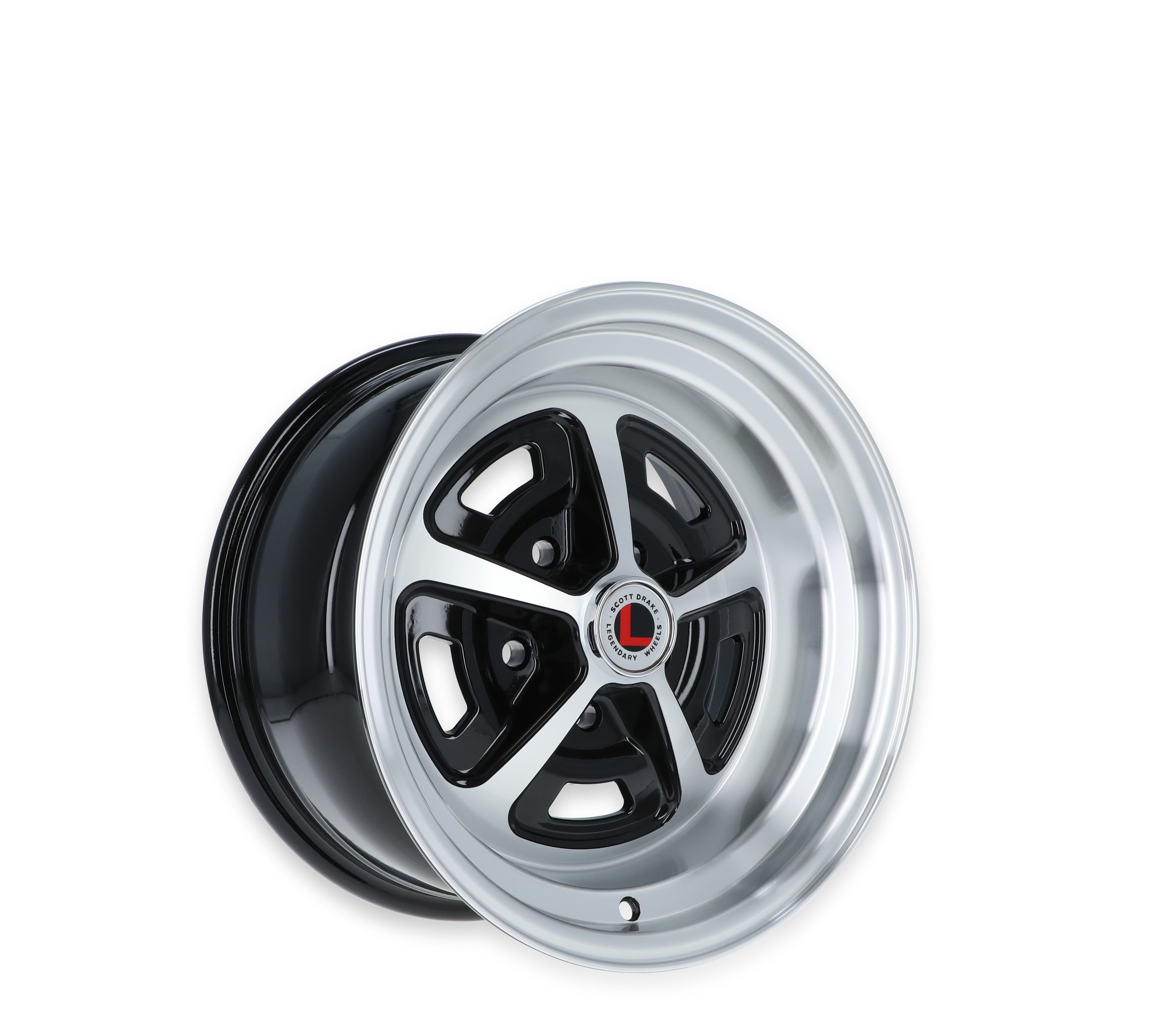 Legendary Wheels LW50-50854A Legendary Wheels Magnum 500 - 15x8 - 5x4.5 - 4.75 BS - Gloss Black/Machined Legendary Wheels LW50-50854A