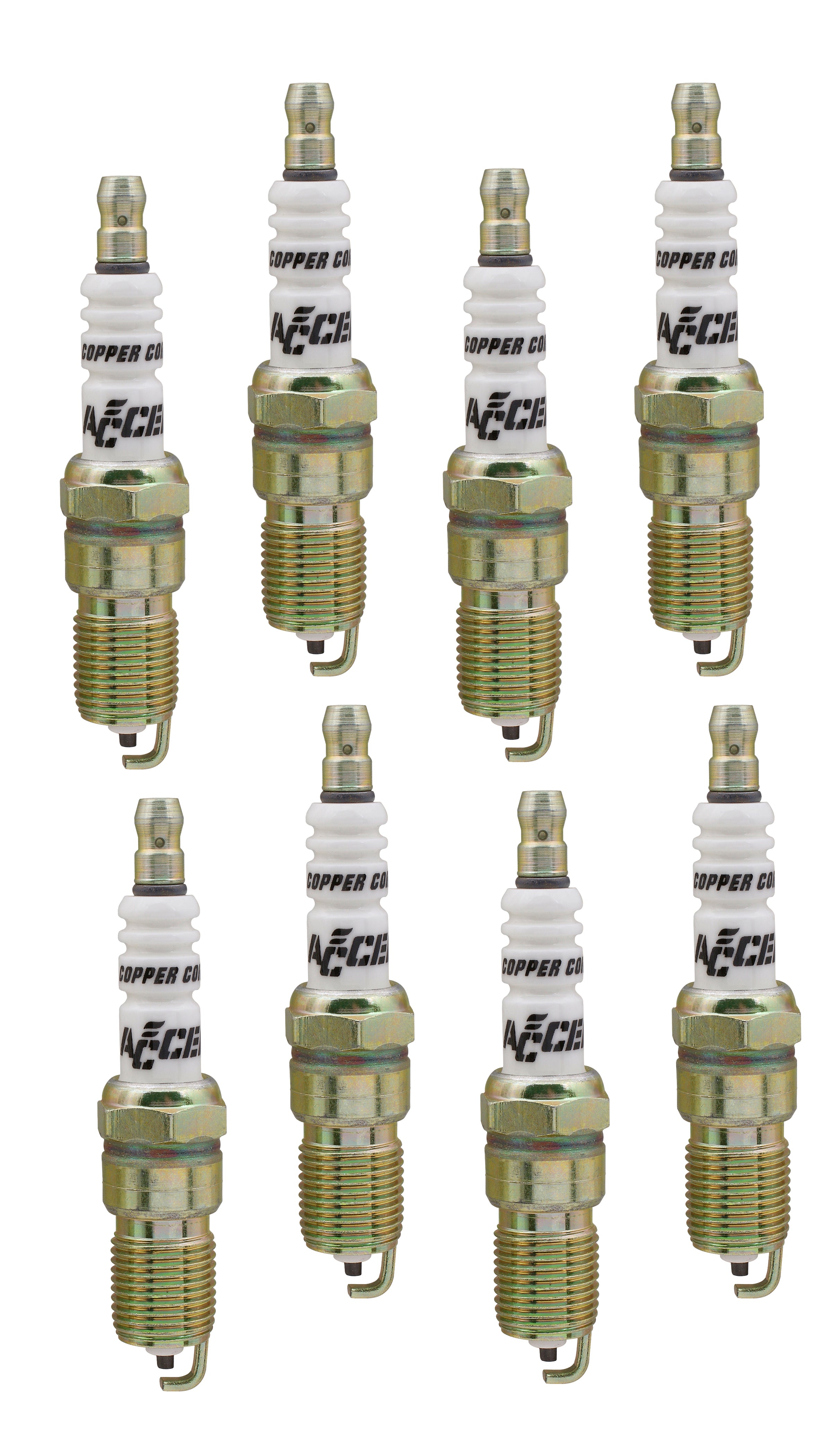 ACCEL 8196 U-Groove Resistor Spark Plug; 14mm Thread; .708 in. Reach; Heat Range 6; 8 Pack; ACCEL 8196
