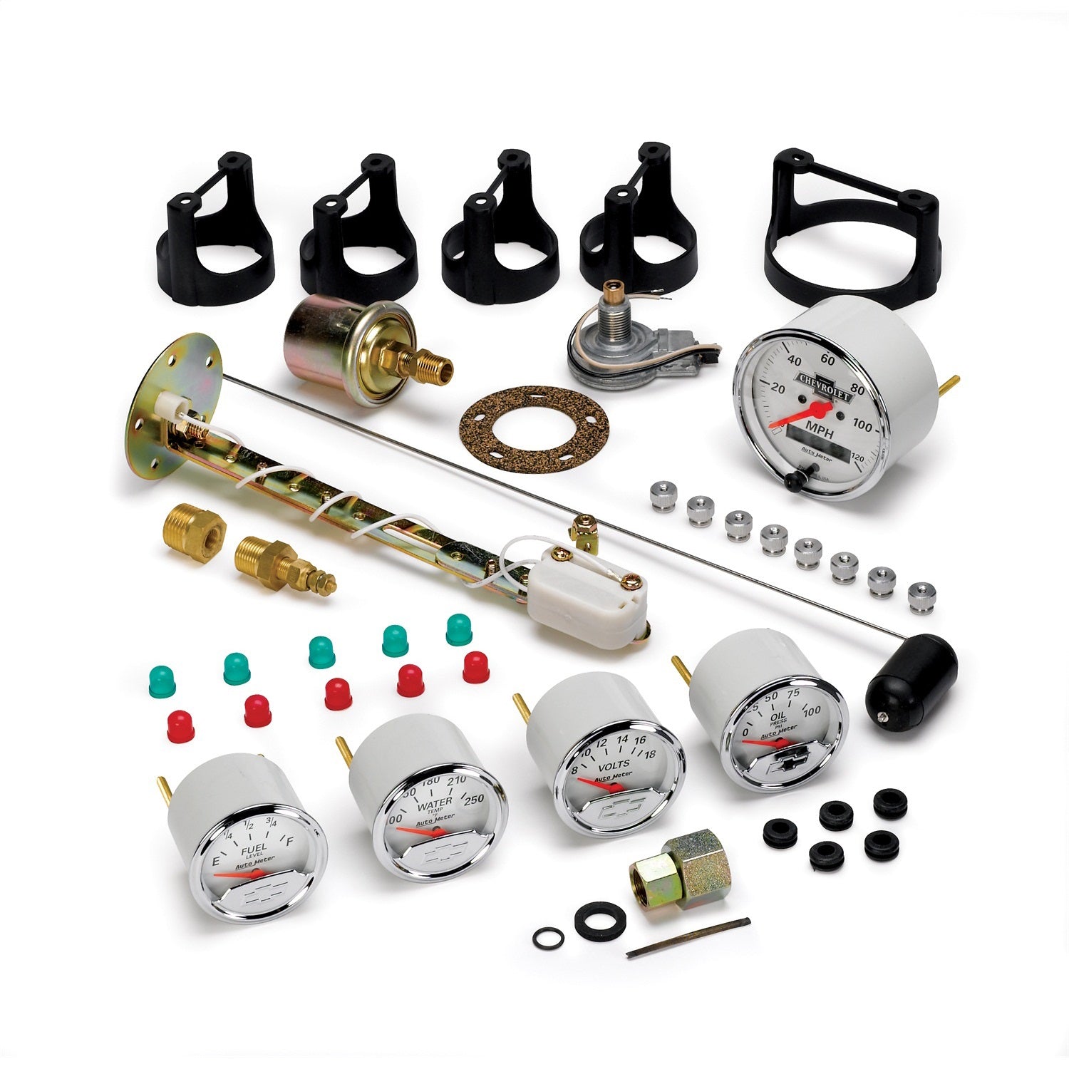 AutoMeter 1302-00408 GAUGE KIT; 5 PC.; 3 1/8in./2 1/16in.; ELEC. SPEEDO.; CHEVROLET HERITAGE BOWTIE AutoMeter 1302-00408