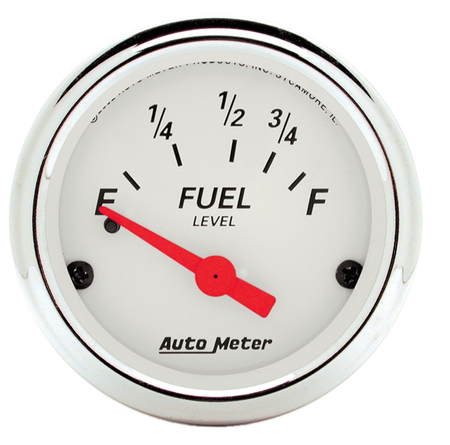 AutoMeter 1316 GAUGE; FUEL LEVEL; 2 1/16in.; 73OE TO 10OF; ELEC; ARCTIC WHITE AutoMeter 1316