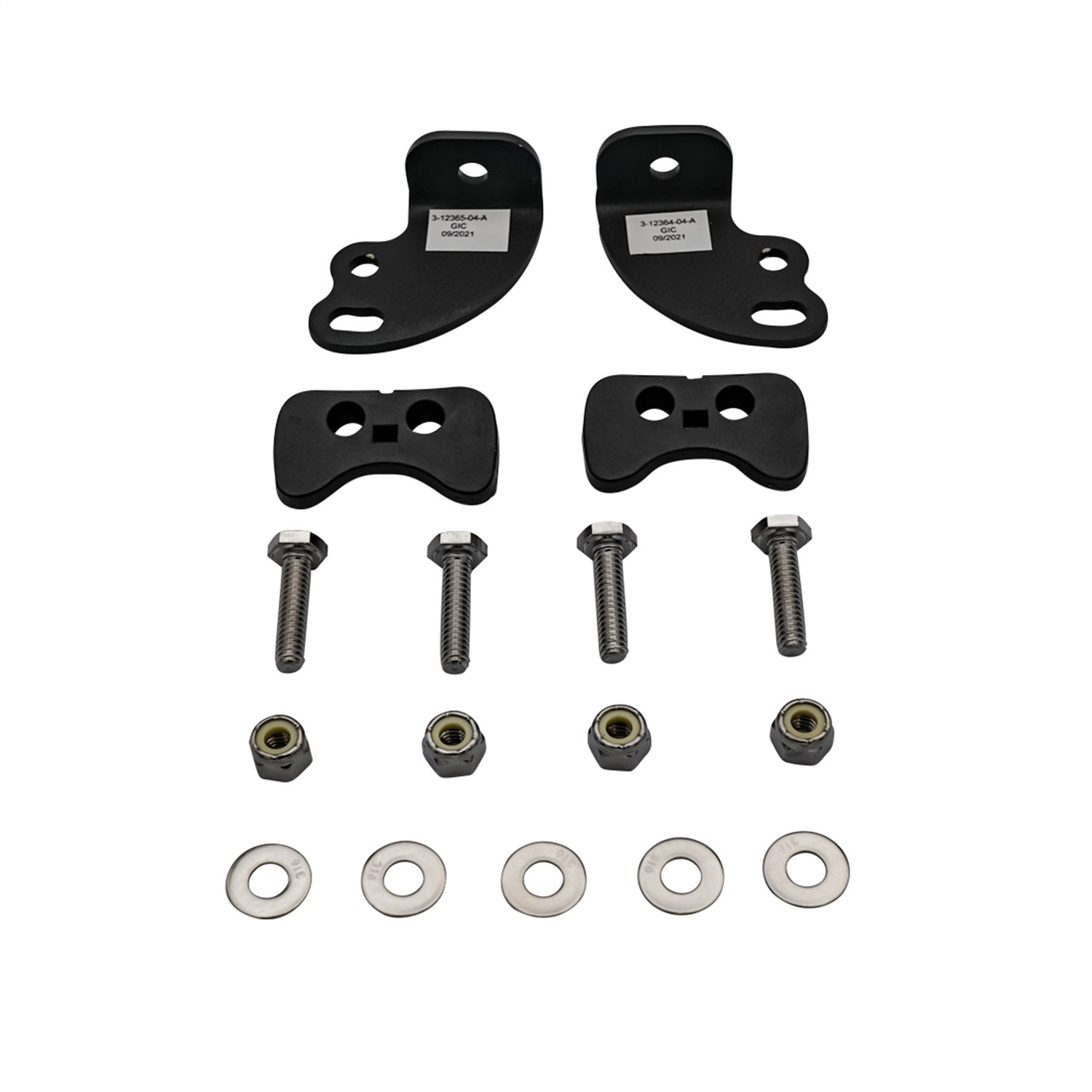 RIGID Industries 131626 RIGID RDS-SR Series Hardware Kit Including Brakets and Bushings; Black ; Single RIGID Industries 131626
