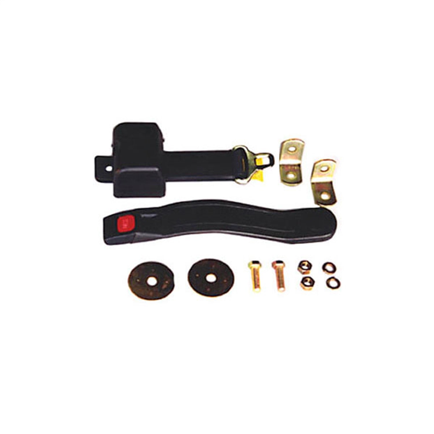 Omix 13202.02 Seat Belt; Retractable Lap Belt; 60 in.; Black; Belt Mounting Hardware Included; Omix 13202.02