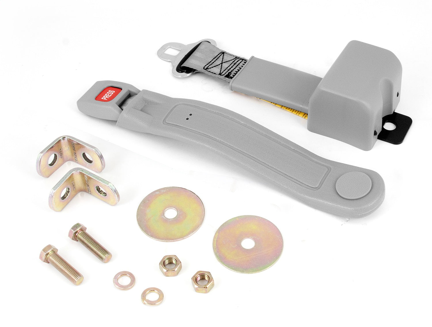 Omix 13202.31 Lap Seat Belt; 60 in.; Retractable; Gray; Belt Mounting Hardware Included; Omix 13202.31