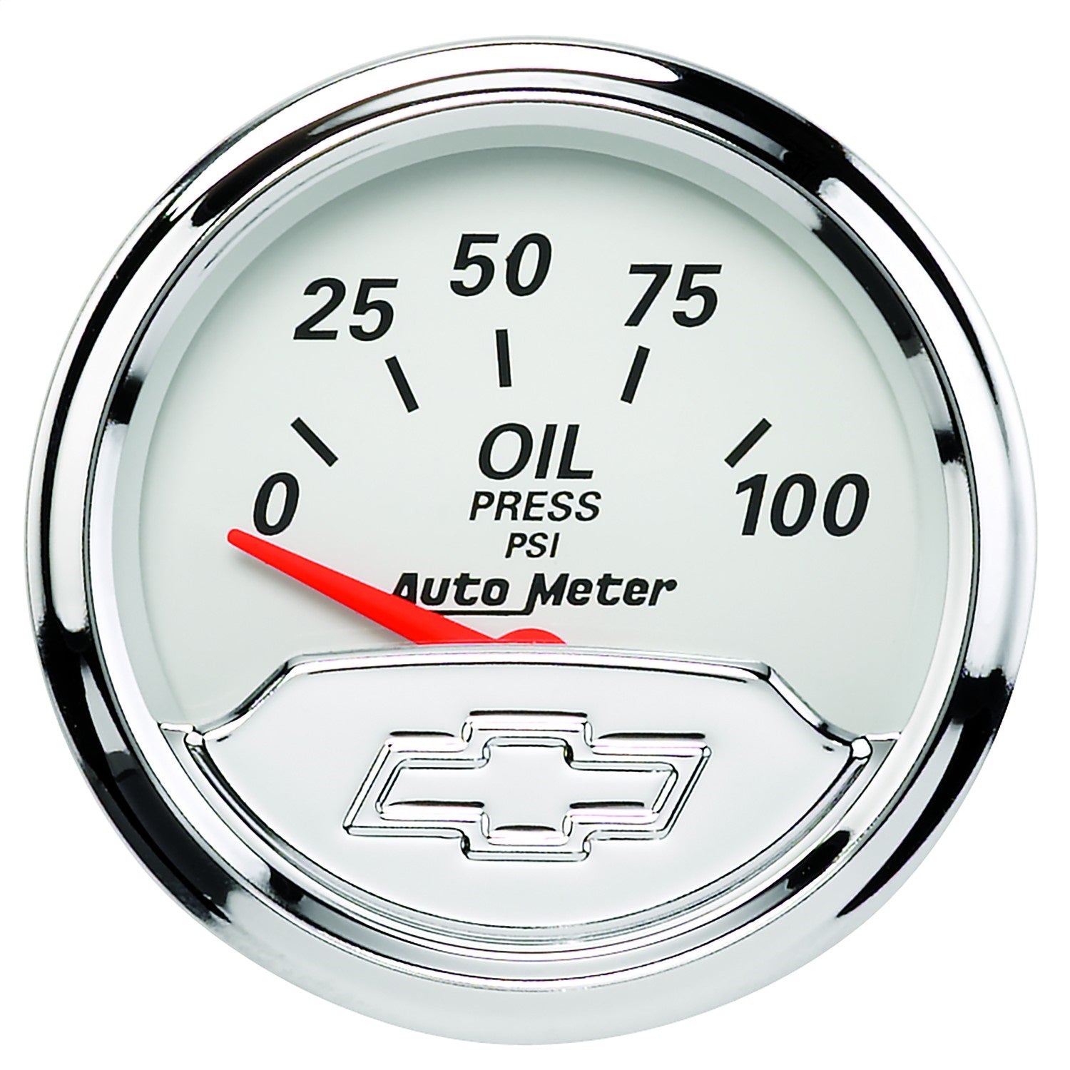AutoMeter 1327-00408 GAUGE; OIL PRESS; 2 1/16in.; 100PSI; ELEC; CHEVROLET HERITAGE BOWTIE AutoMeter 1327-00408