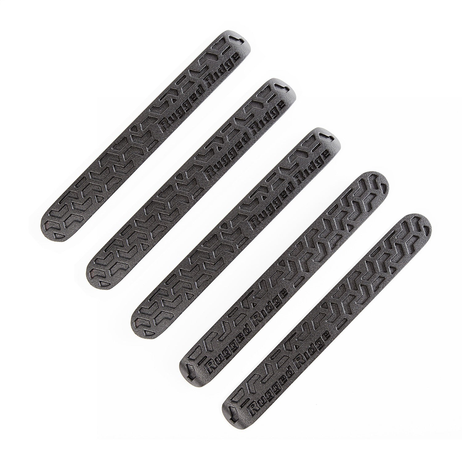 Rugged Ridge 13311.49 Door Handle Insert; Front; 5 pc.; Black Tread; Rugged Ridge 13311.49