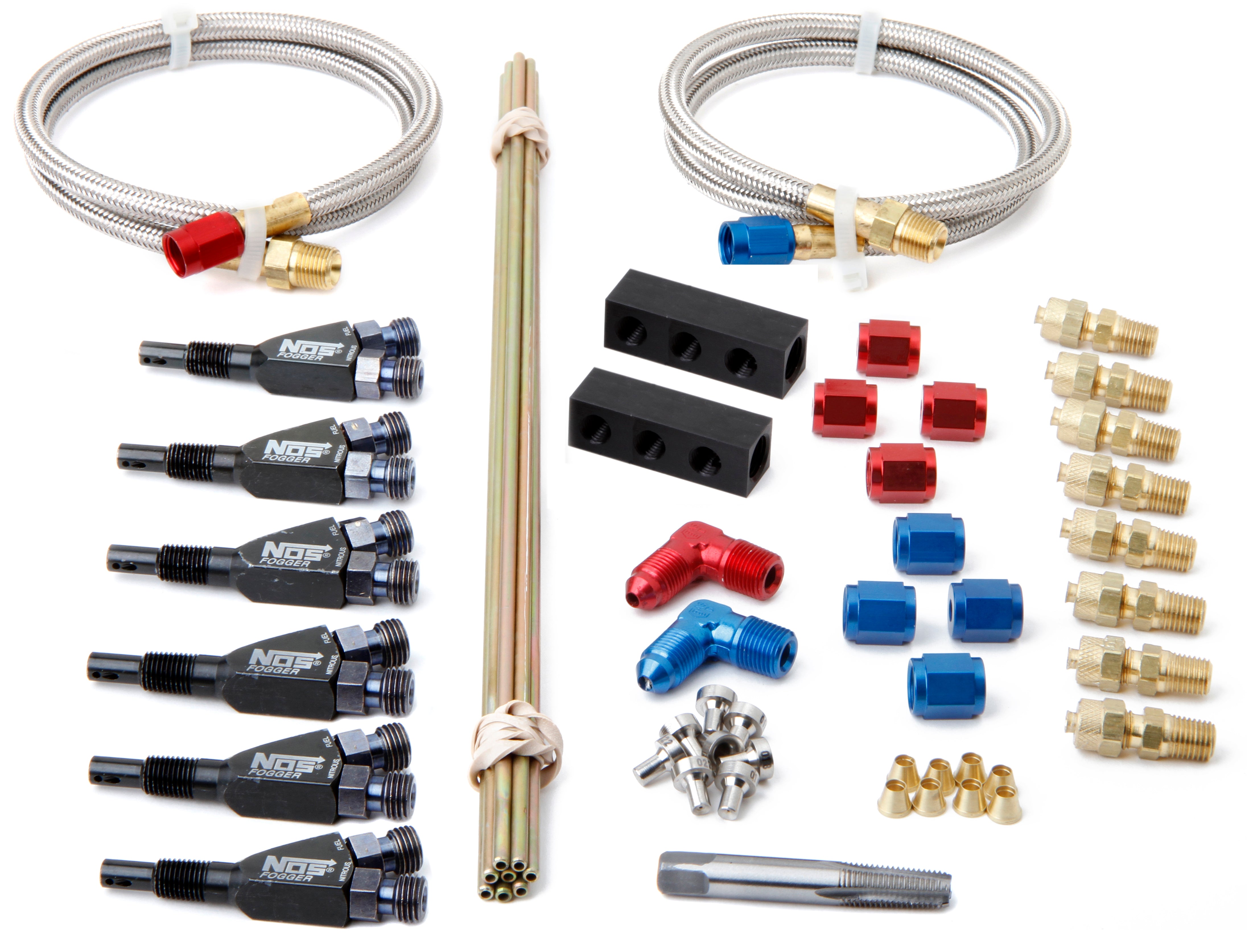 Custom Nitrous Plumbing Kit, 6 Cylinder Inline Sportsman Fogger w/o Solenoids
