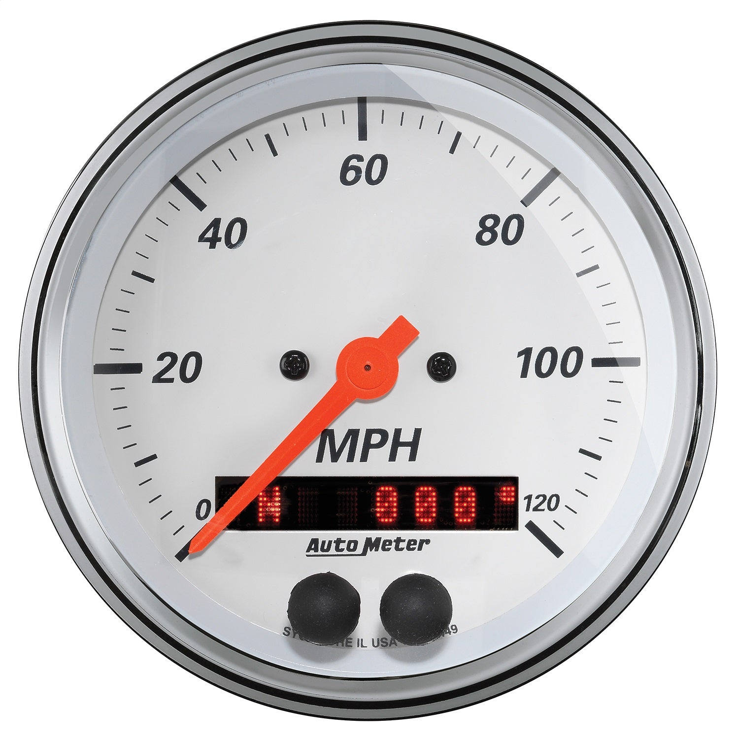 AutoMeter 1349 GAUGE; SPEEDOMETER; 3 3/8in.; 120MPH; GPS; ARCTIC WHITE AutoMeter 1349