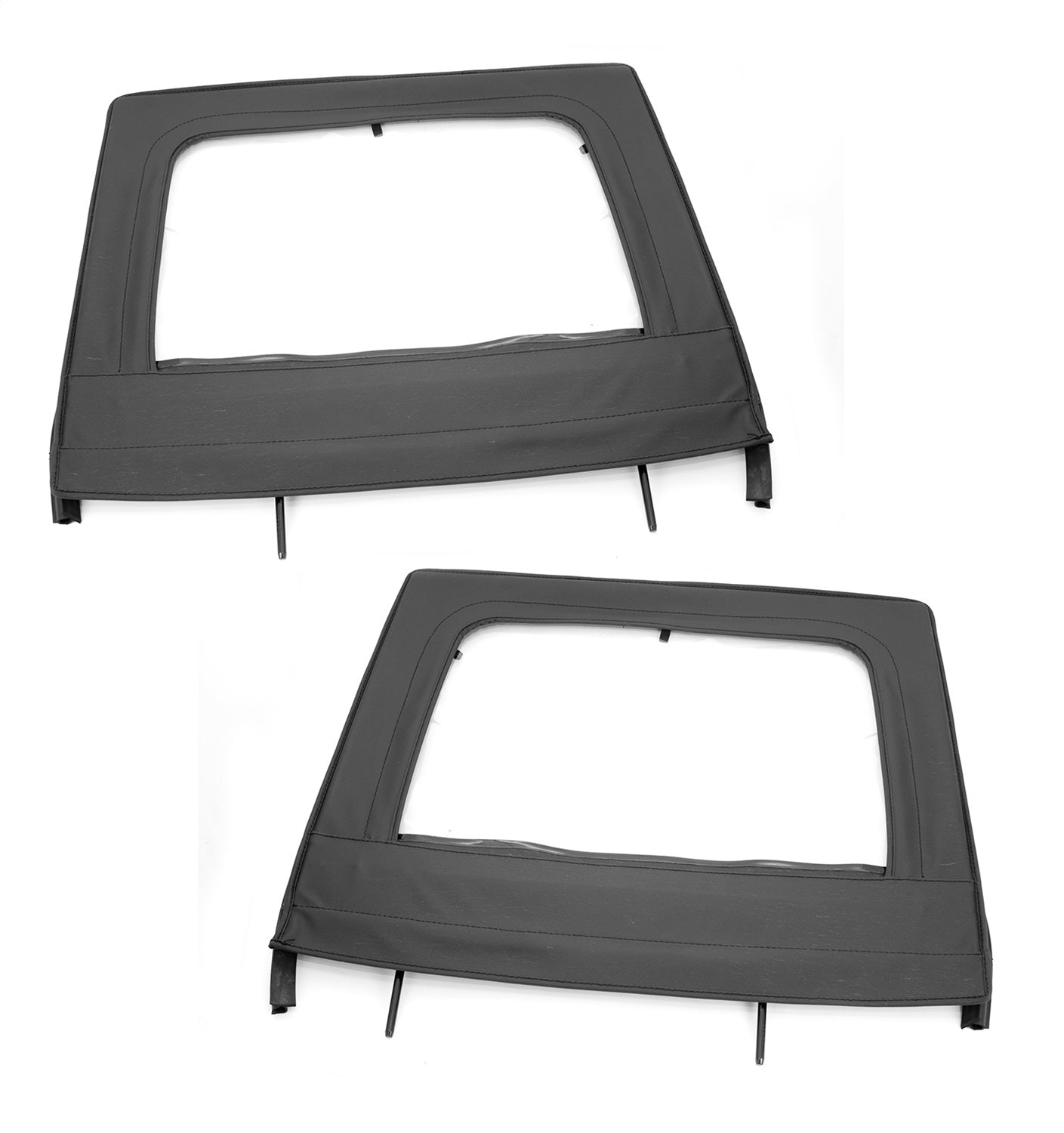 Rugged Ridge 13712.15 Soft Upper Door Frame; Rear; Black; Pair; Rugged Ridge 13712.15