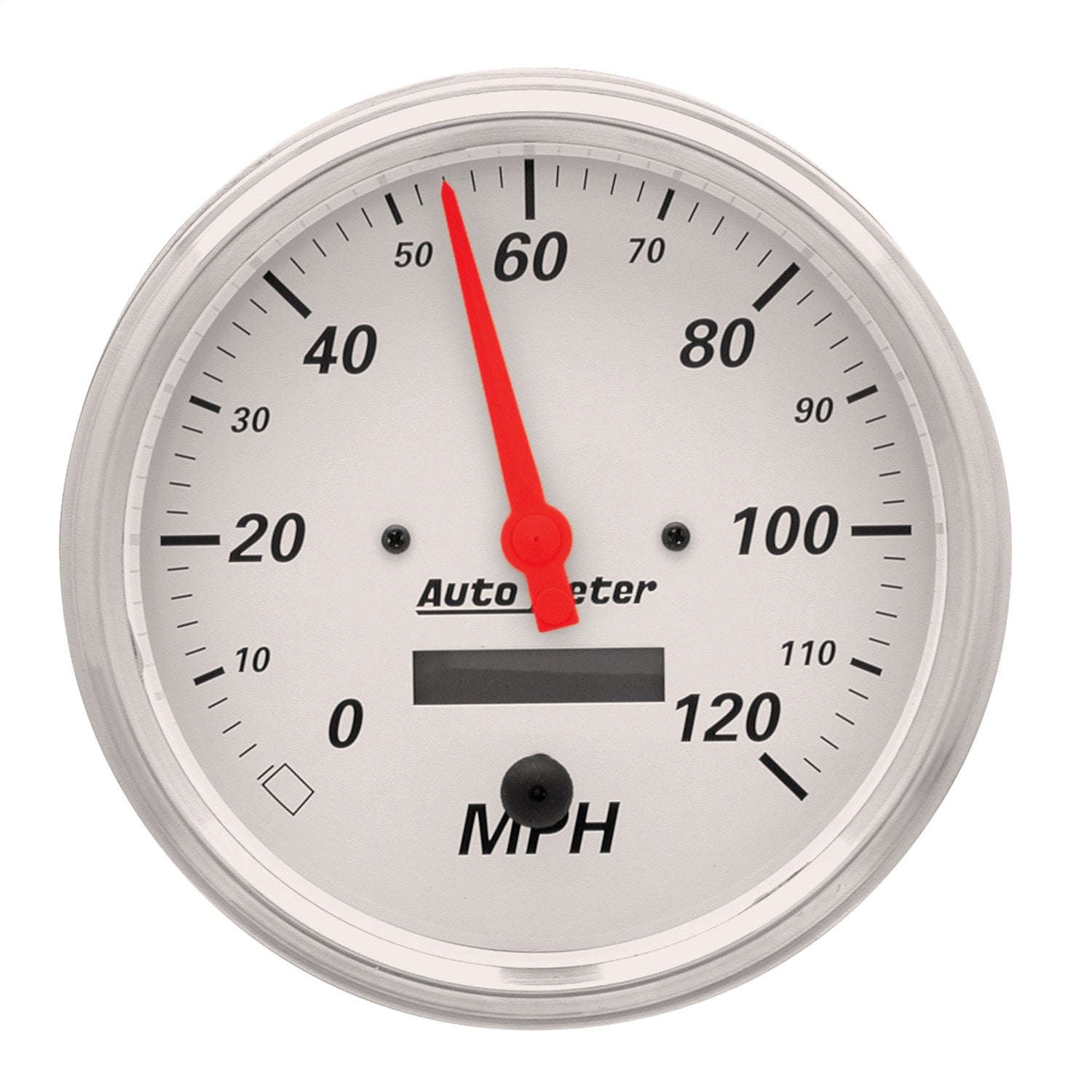 AutoMeter 1389 GAUGE; SPEEDOMETER; 5in.; 120MPH; ELEC. PROG. W/LCD ODO; ARCTIC WHITE AutoMeter 1389
