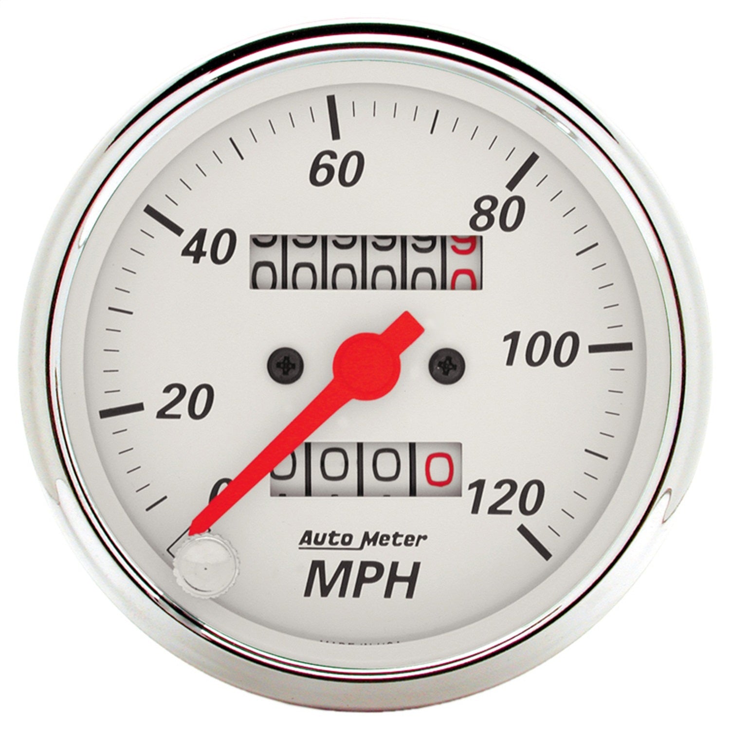 AutoMeter 1396 GAUGE; SPEEDOMETER; 3 1/8in.; 120MPH; MECHANICAL; ARCTIC WHITE AutoMeter 1396