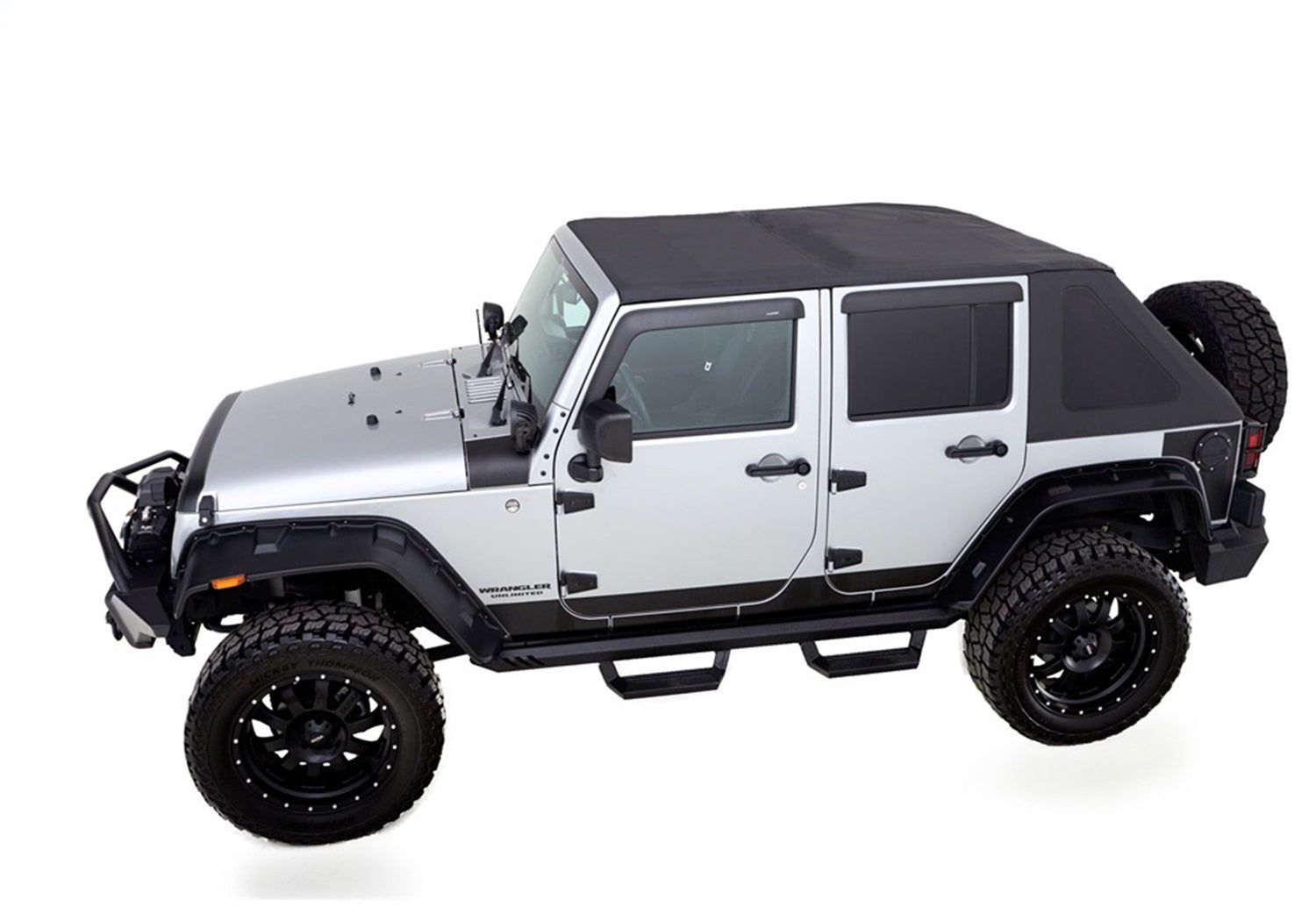 Rampage 139935 Trailview Frameless Soft Top; Black Diamond; w/Tinted Windows/Door Surrounds; Rampage 139935