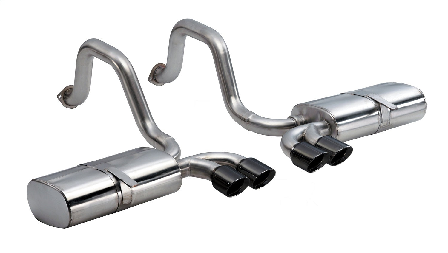 Corsa Performance 14111BLK 2.5in. Axle-Back Dual Rear Exit with Twin 3.5in. Black PVD Pro-Series Tips Corsa Performance 14111BLK