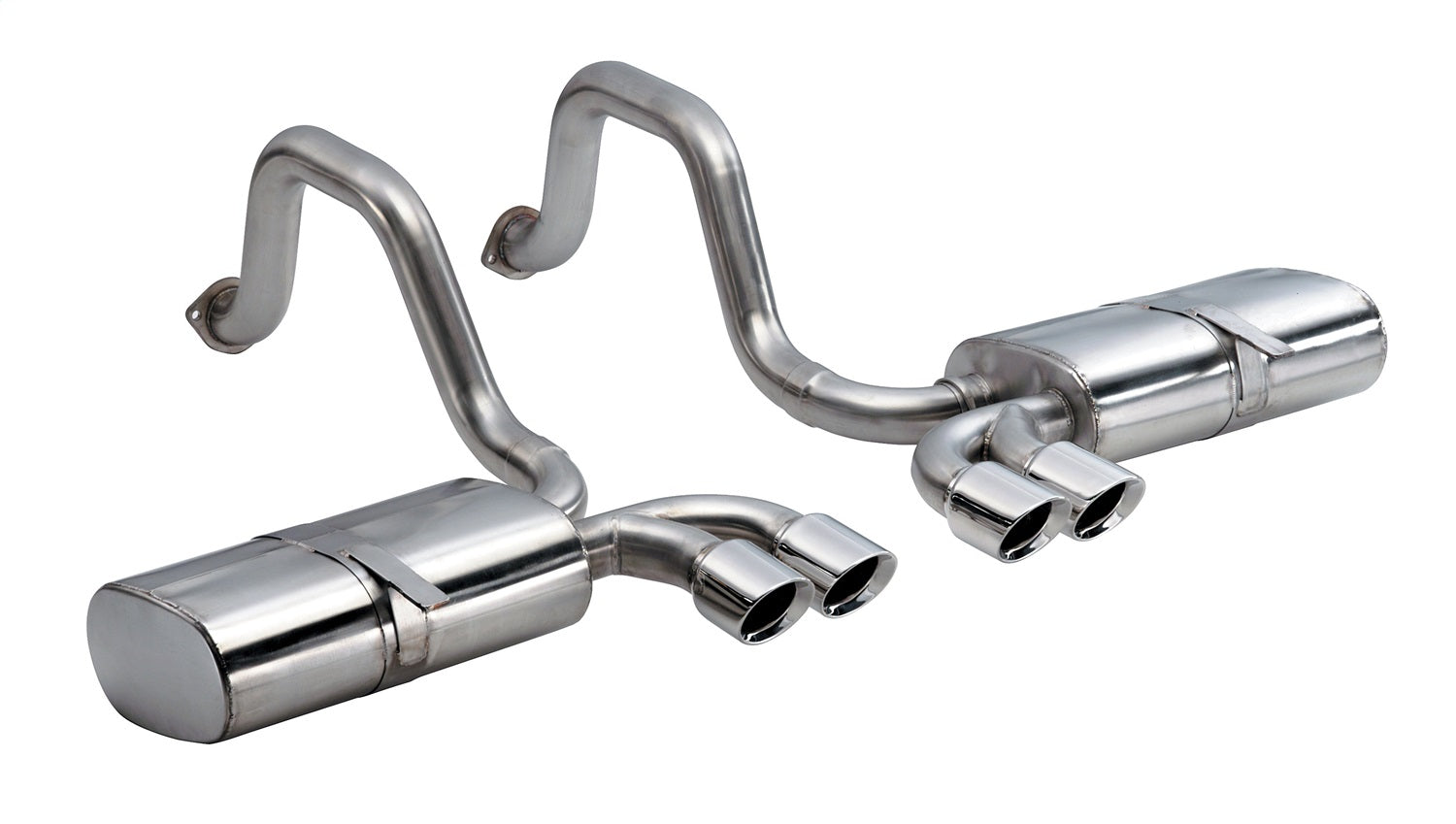 Corsa Performance 14111 2.5in. Axle-Back Dual Rear Exit with Twin 3.5in. Polished Pro-Series Tips Corsa Performance 14111