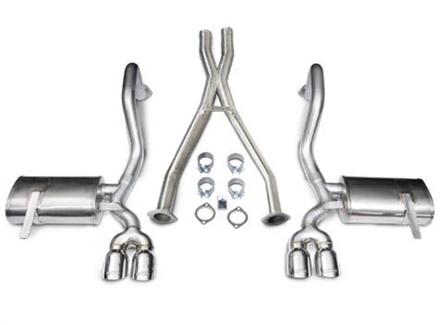 Corsa Performance 14114 2.5in. Cat-Back Dual Rear Exit with Twin 3.5in. Polished Pro-Series Tips Corsa Performance 14114