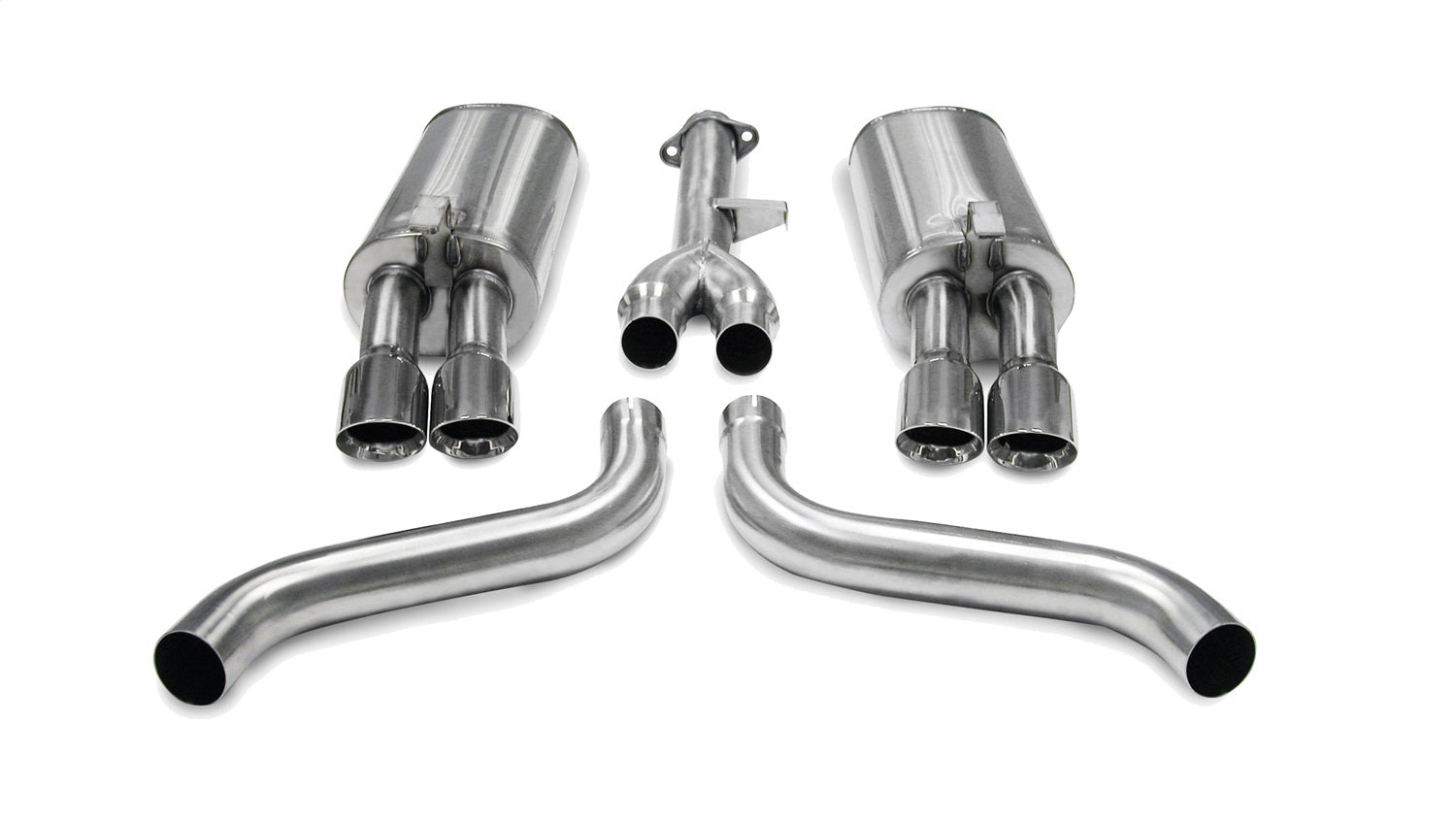 Corsa Performance 14115 2.5in. Cat-Back Dual Rear Exit with Twin 3.5in. Polished Pro-Series Tips Corsa Performance 14115