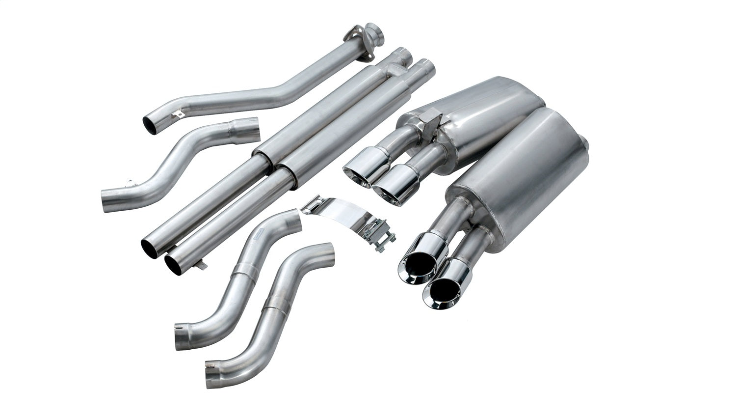 Corsa Performance 14117 2.5in. Cat-Back Dual Rear Exit with Twin 3.5in. Polished Pro-Series Tips Corsa Performance 14117