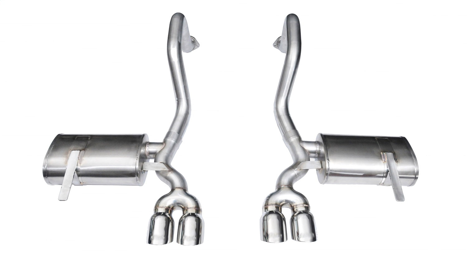 Corsa Performance 14132 2.5in. Axle-Back Dual Rear Exit with Twin 3.5in. Polished Pro-Series Tips Corsa Performance 14132
