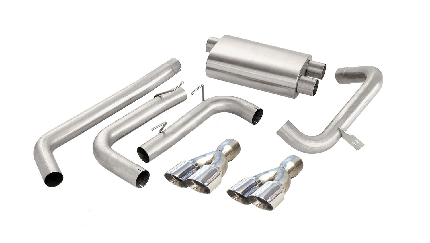 Corsa Performance 14143 3.0in. Cat-Back Dual Rear Exit with Twin 3.5in. Polished Pro-Series Tips Corsa Performance 14143