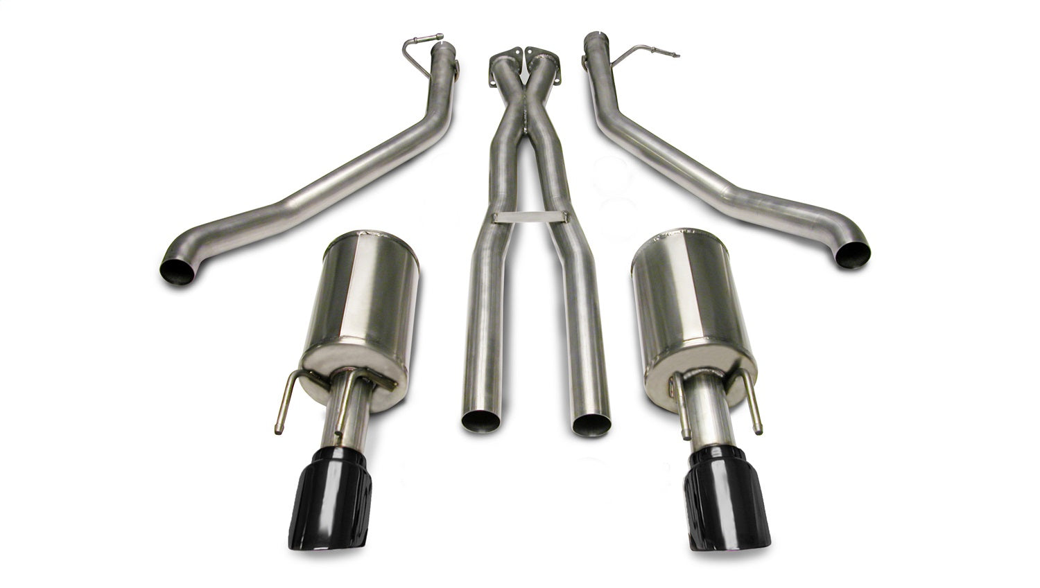 Corsa Performance 14189BLK 2.5in. Cat-Back Dual Rear Exit with Single 4.0in. Black PVD Pro-Series Tips Corsa Performance 14189BLK