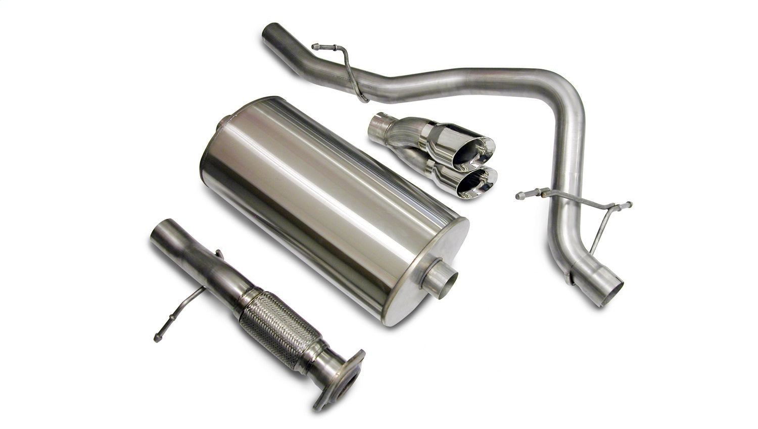 Corsa Performance 14207 3.0in. Cat-Back Single Rear Exit with Twin 4.0in. Polished Pro-Series Tips Corsa Performance 14207