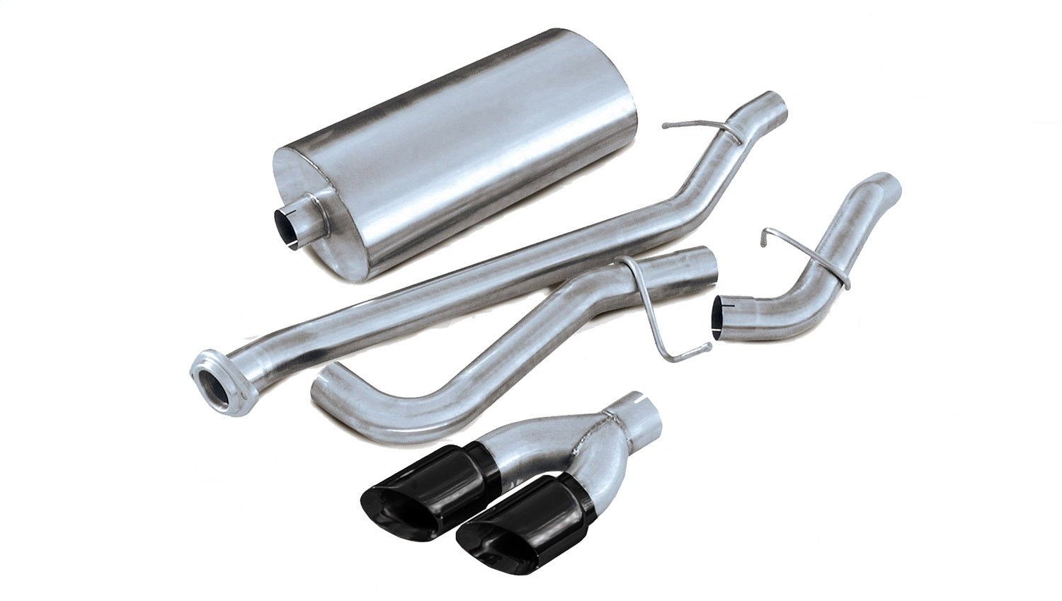 Corsa Performance 14250BLK 3.0in. Cat-Back Single Side Exit with Twin 4.0in. Black PVD Pro-Series Tips Corsa Performance 14250BLK