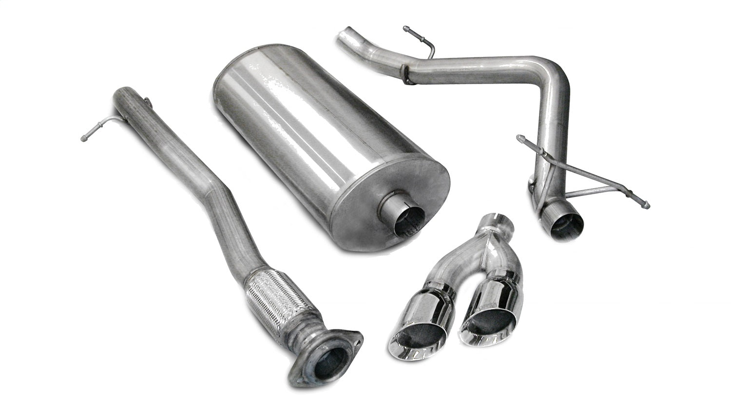 Corsa Performance 14259 3.0in. Cat-Back Single Side Exit with Twin 4.0in. Polished Pro-Series Tips Corsa Performance 14259