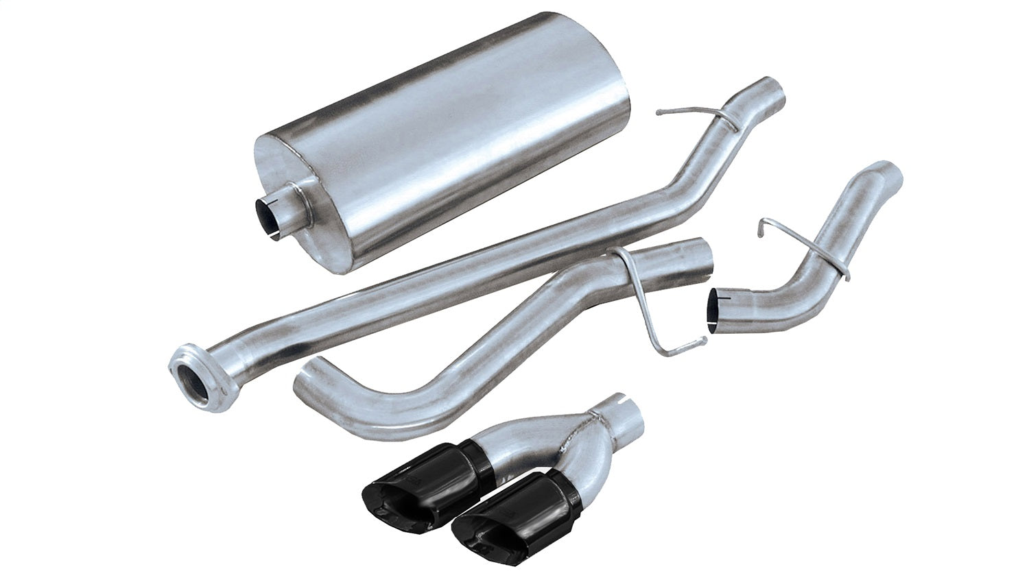 Corsa Performance 14261BLK 3.0in. Cat-Back Single Side Exit with Twin 4.0in. Black PVD Pro-Series Tips Corsa Performance 14261BLK