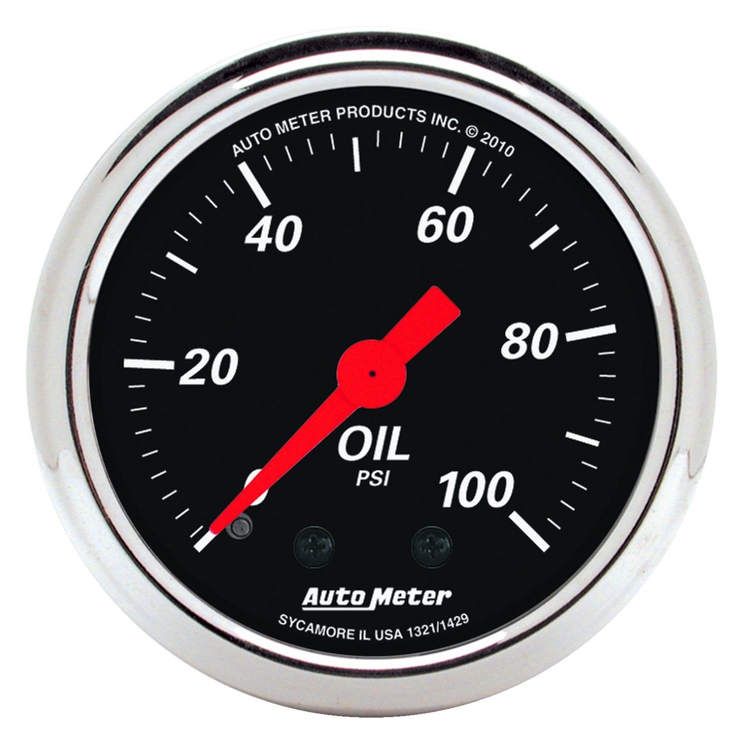 AutoMeter 1429 GAUGE; OIL PRESS; 2 1/16in.; 100PSI; MECH; DESIGNER BLACK AutoMeter 1429