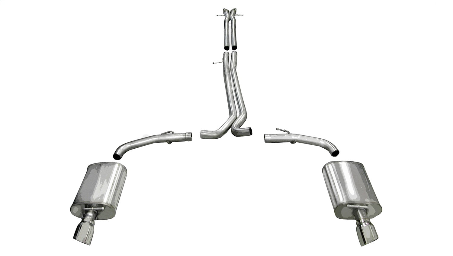 Corsa Performance 14315 2.5in. Cat-Back Dual Rear Exit with Single 4.0in. Polished Pro-Series Tips Corsa Performance 14315