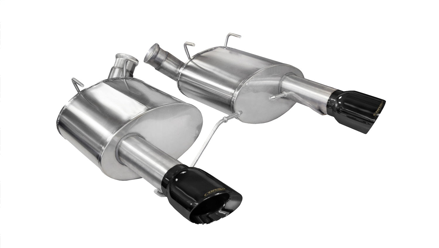 Corsa Performance 14317BLK 3.0in. Axle-Back Dual Rear Exit with Single 4.0in. Black PVD Pro-Series Tips Corsa Performance 14317BLK