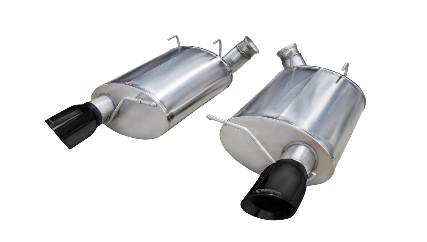 Corsa Performance 14320BLK 3.0in. Axle-Back Dual Rear Exit with Single 4.0in. Black PVD Pro-Series Tips Corsa Performance 14320BLK