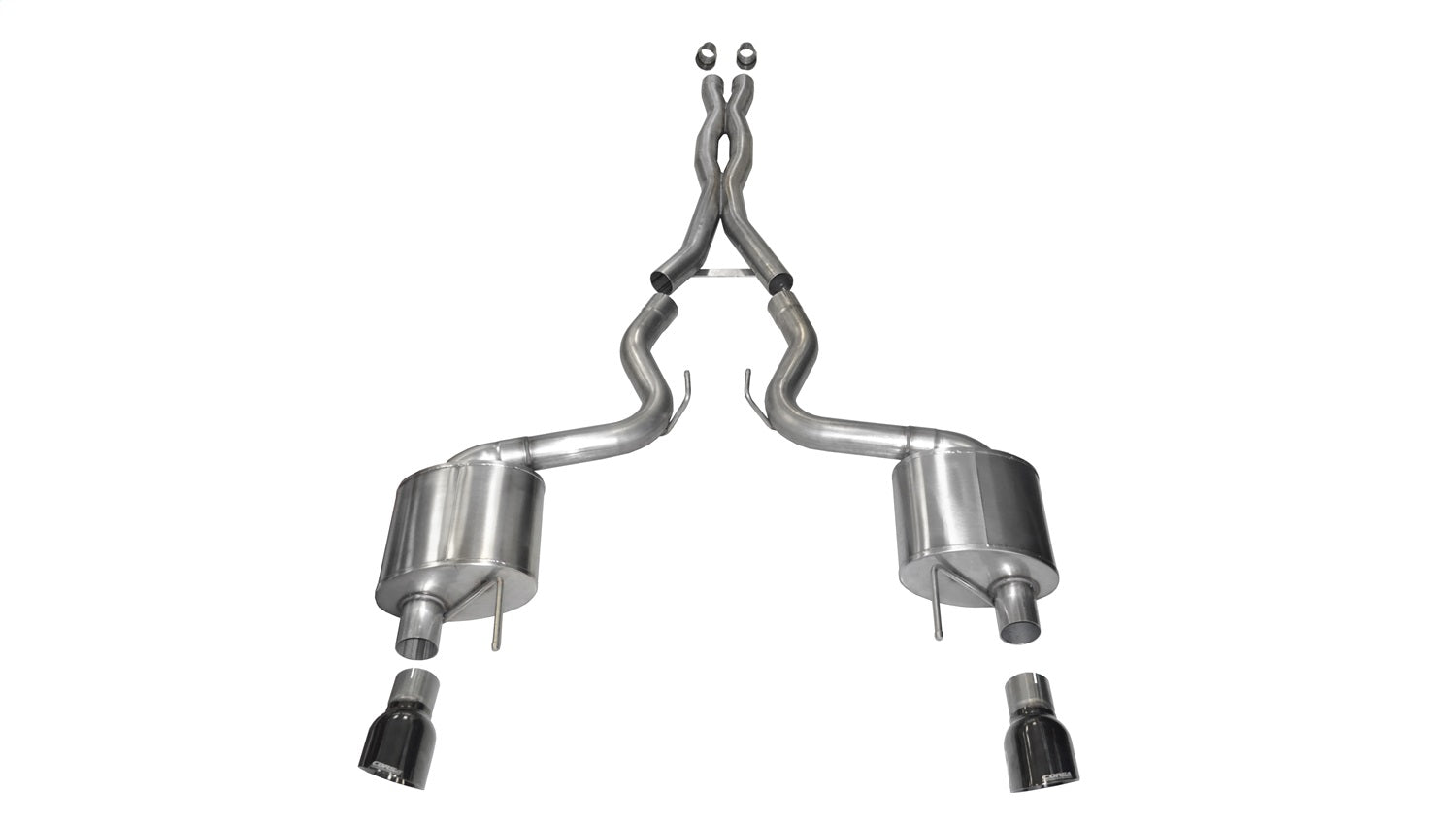 Corsa Performance 14328BLK 3.0in. Cat-Back Dual Rear Exit with Single 4.5in. Black PVD Pro-Series Tips Corsa Performance 14328BLK